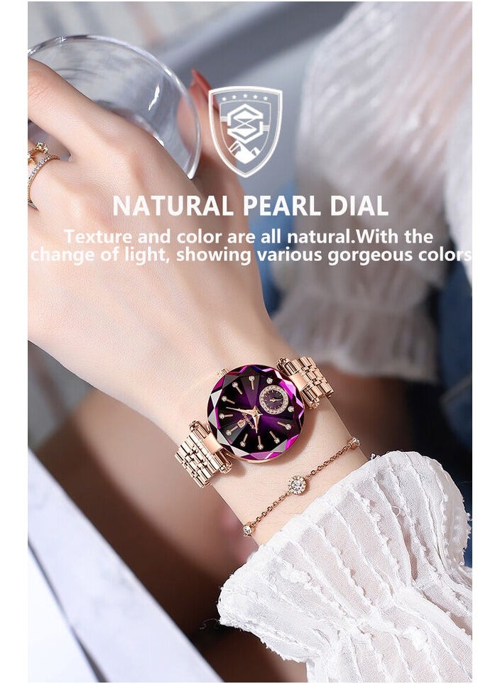 POEDAGAR - POEDAGAR Watch for Women Luxury Jewelry Design Steel Quartz Wristwatch - Image 1