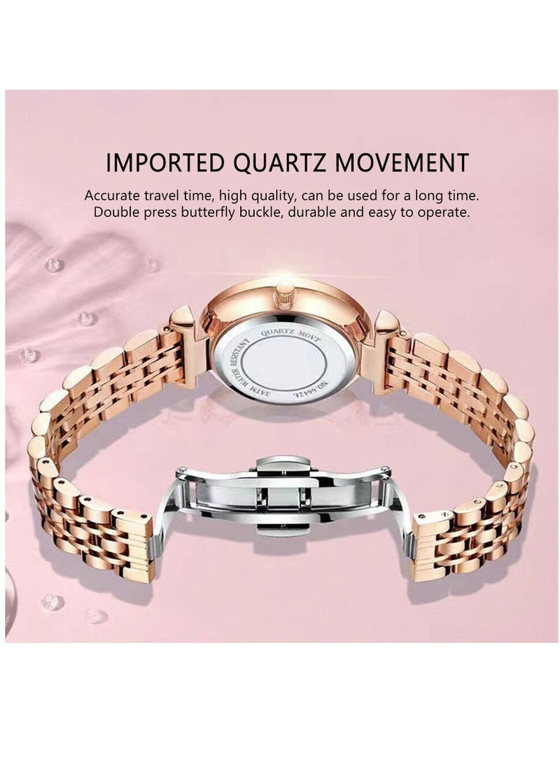 POEDAGAR - POEDAGAR Watch for Women Luxury Jewelry Design Steel Quartz Wristwatch - Image 1