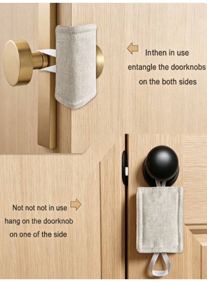 Door silencer, silent door closer pad, with padded door lock cover, suitable for daycare, infants, and light sleepers, reducing noise, preventing locking, and ensuring the safety of young children -4 x 3 inches (3 pieces) - Image 2