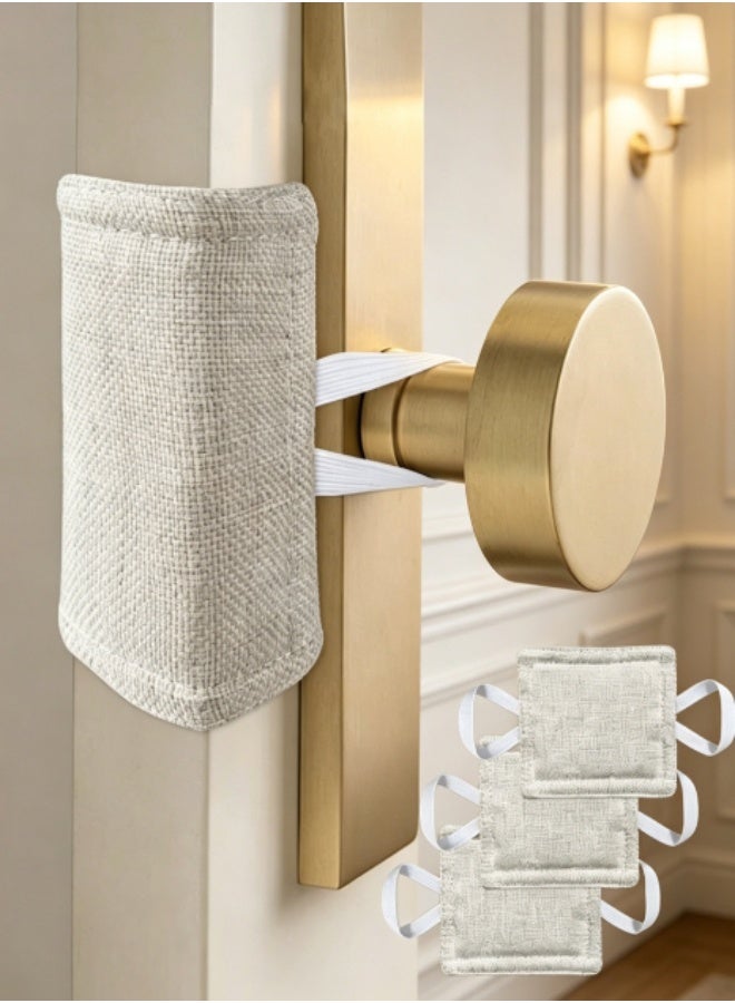 Door silencer, silent door closer pad, with padded door lock cover, suitable for daycare, infants, and light sleepers, reducing noise, preventing locking, and ensuring the safety of young children -4 x 3 inches (3 pieces) - Image 1