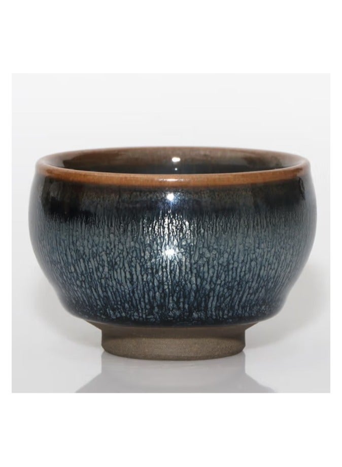 Jingke Jianzhan Tea Cup  Original Ore Glaze Exquisite One-mouth Cup , Wheat Ear Drop General 6.8x4.8 cm - Image 1