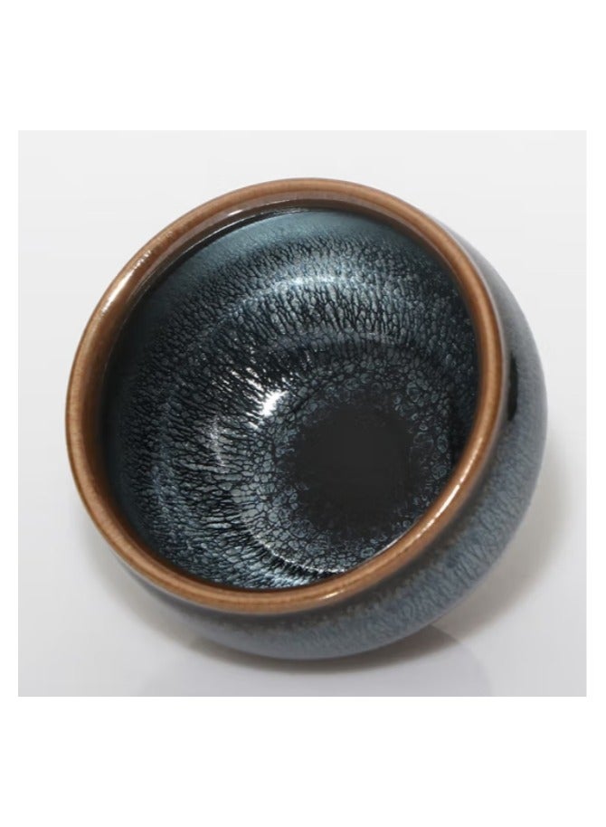 Jingke Jianzhan Tea Cup  Original Ore Glaze Exquisite One-mouth Cup , Wheat Ear Drop General 6.8x4.8 cm - Image 3