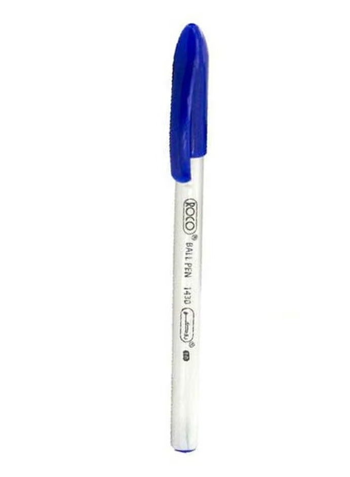 ROCO ROCO Ball Pen 1430 – 10-Pack | 1mm Needle Tip | Smooth Blue Ink | Quick Start & Click Lock Cap – Ideal for Office, School & Daily Writing  - Image 2