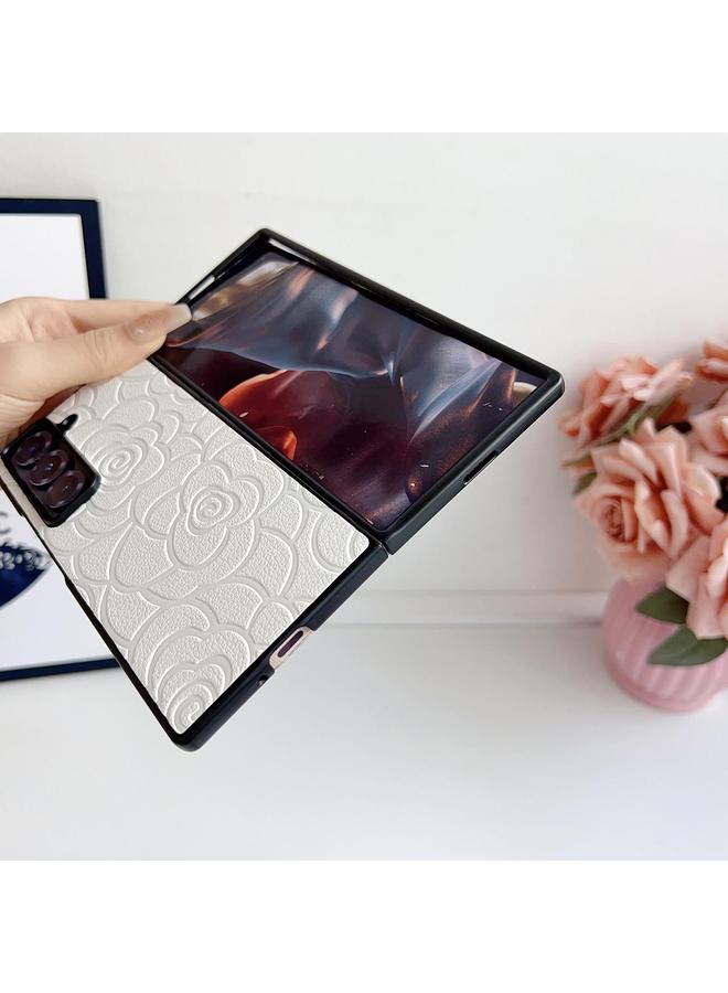 اس-توب جراب لهاتف Samsung Galaxy Z Fold بتصميم خاص من نمط الكاميليا، جراب واقٍ للهاتف - Image 3