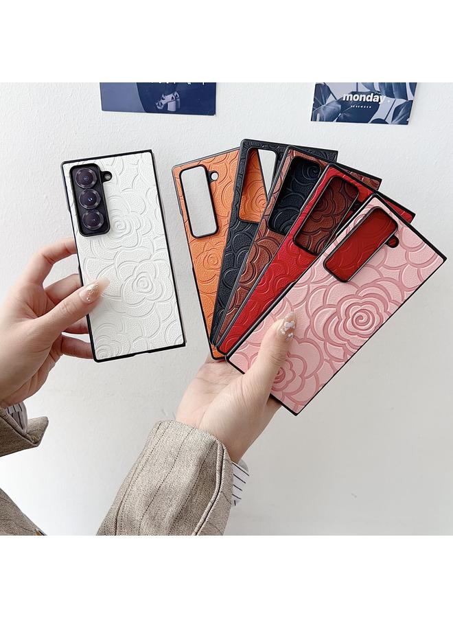 اس-توب جراب لهاتف Samsung Galaxy Z Fold بتصميم خاص من نمط الكاميليا، جراب واقٍ للهاتف - Image 5