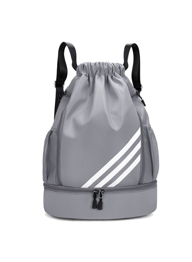 ساكن كken Sport Backpack -Large Capacity -Women's Fitness bagg -Sports bag-Ring Design -Lightweight and waterproof -Make Your Travel أكثر ملاءمة -رمادي - Image 1