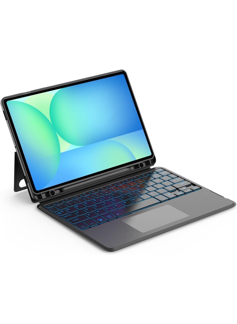 آرترابيت غطاء لوحة مفاتيح باللغة الإنجليزية لجهاز  Galaxy Tab S10 FE+ Plus مقاس 13.1 بوصة طراز 2025، غطاء لوحة مفاتيح مغناطيسي قابل للفصل مزود بتقنية البلوتوث، وإضاءة خلفية بـ 7 ألوان - Image 1