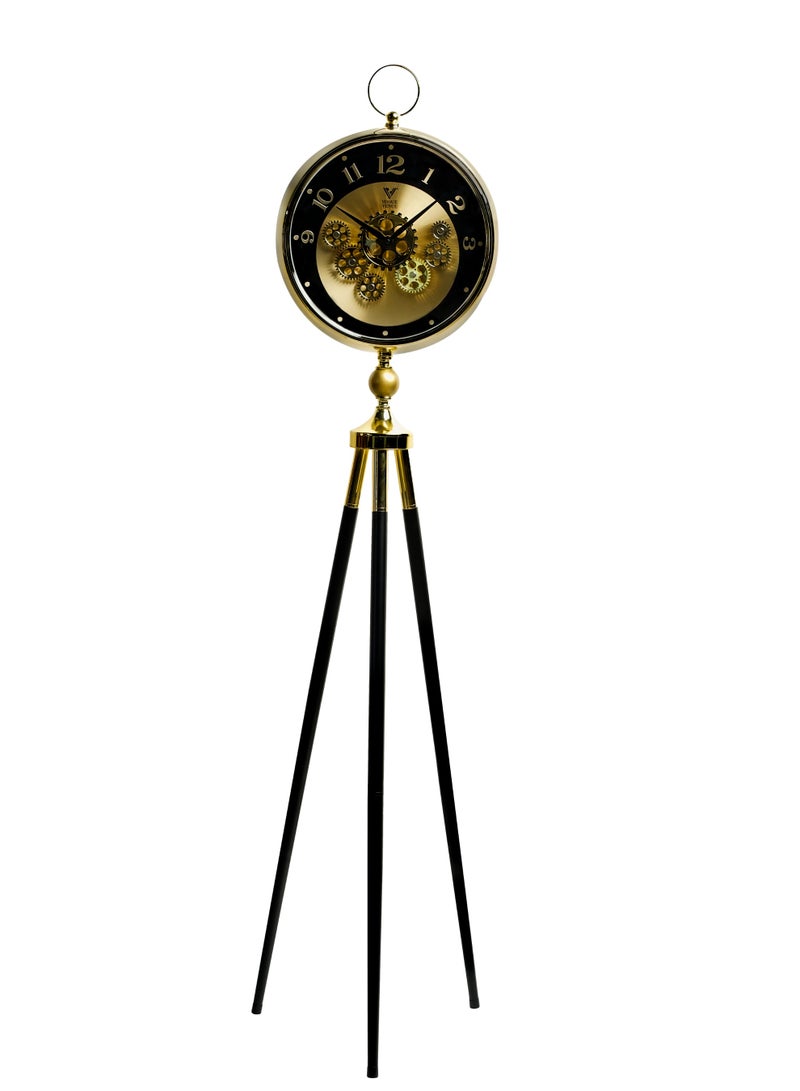 VOGUE VENUE Premium Vintage Tripod Floor Clock | Adjustable Wooden Stand | Antique Style Decorative Standing Clock for Living Room, Office & Home Décor - Image 5