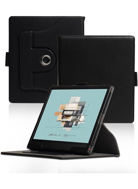 غطاء مغناطيسي قابل للدوران 360 درجة متوافق مع جهاز Onyx Boox Note Air 4 C اللوحي مقاس 10.3 بوصة (إصدار 2024) مع حزام يد لجهاز Boox Note Air4 C
