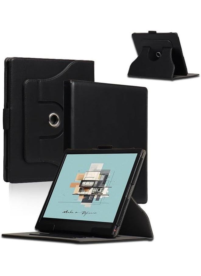 غطاء مغناطيسي قابل للدوران 360 درجة متوافق مع جهاز Onyx Boox Note Air 4 C اللوحي مقاس 10.3 بوصة (إصدار 2024) مع حزام يد لجهاز Boox Note Air4 C