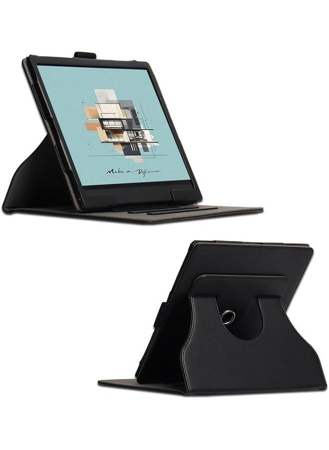 غطاء مغناطيسي قابل للدوران 360 درجة متوافق مع جهاز Onyx Boox Note Air 4 C اللوحي مقاس 10.3 بوصة (إصدار 2024) مع حزام يد لجهاز Boox Note Air4 C
