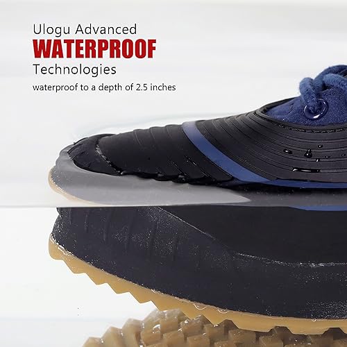 ulogu Snow Boots men Waterproof Insulated Blue Duck Boots Fur Lined Warm Ankle Booties Lightweight Comfortable Winter Walking Shoes Zapatos Botas Invierno Para hombres - Image 5