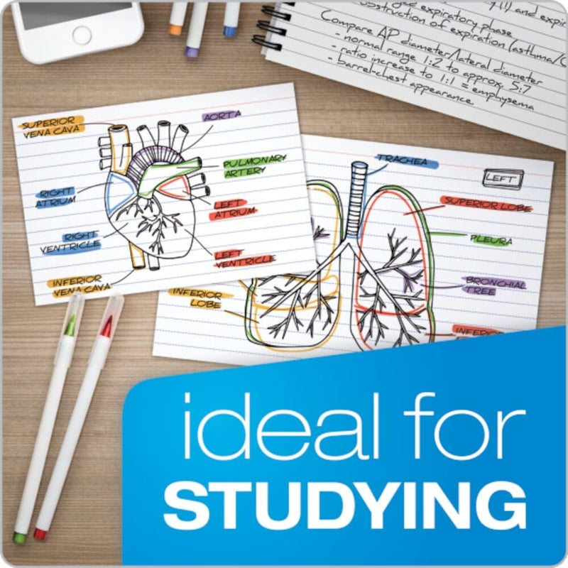 Oxford Ruled Index Cards, 5" x 8", White, 100/Pack (51) - Image 3