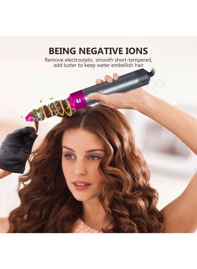 UFREE [Upgrade] 5 In 1 Hair Dryer Brush Hot Comb Set 1000W Hot Air Hair Curler and Straightener Styling Tool Comb Curling Brush Suitable for Women Hair Types - Image 3