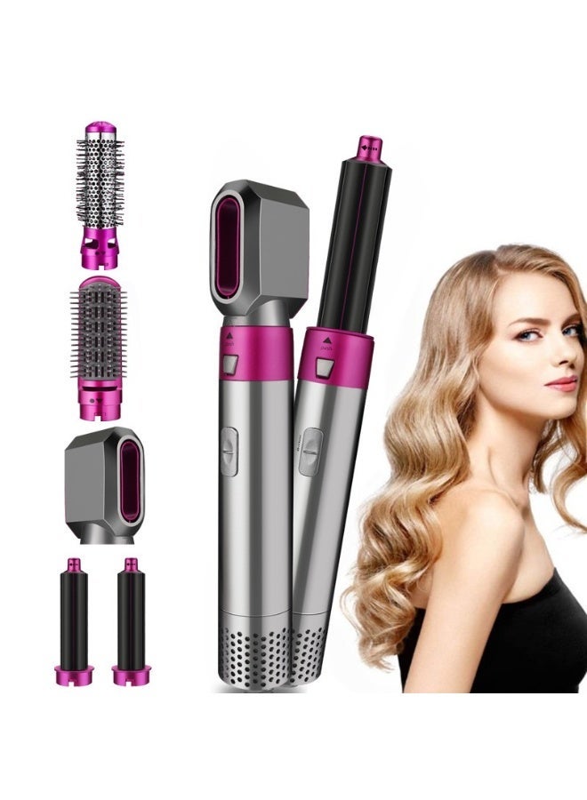 UFREE [Upgrade] 5 In 1 Hair Dryer Brush Hot Comb Set 1000W Hot Air Hair Curler and Straightener Styling Tool Comb Curling Brush Suitable for Women Hair Types - Image 1