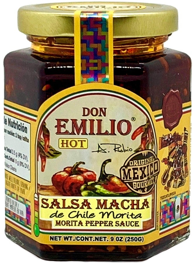 Don Emilio Salsa "Macha" Don Emilio 9 oz (Morita Chilli), HOT, made in México - Image 1
