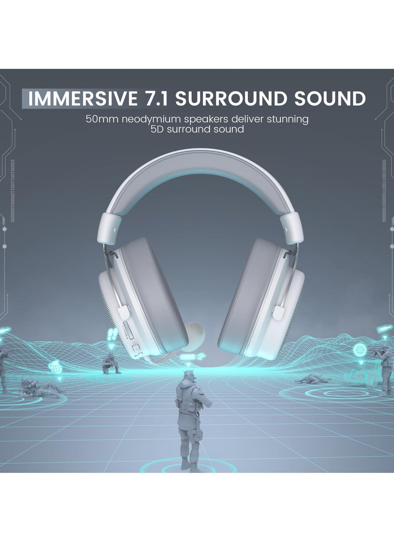 E900 Pro USB Gaming Headset, 7.1 Surround Sound, Wired Headset with Mic for PC PS4/PS5, Xbox One, Laptop