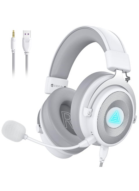 E900 Pro USB Gaming Headset, 7.1 Surround Sound, Wired Headset with Mic for PC PS4/PS5, Xbox One, Laptop
