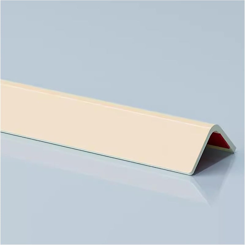 Corner Guard Strips, Wall Corner Protection Strips PVC Self-Adhesive Corner Guard Strips, Living Room Edge Trim Strips Right Angle Edge Tile Protectors.Beige-2.5x220cm/1x87in - Image 1