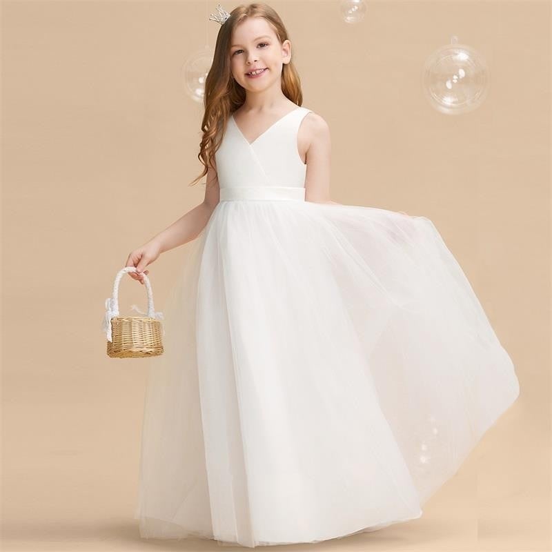 Masho Trend Loire Cross Model Tulle Detailed - Girls' Evening Dress - Long Skirt Girls' Dress - Image 3