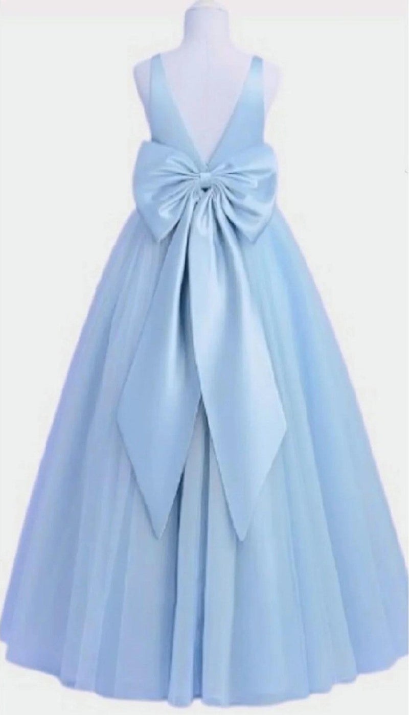 Masho Trend Loire Cross Model Tulle Detailed - Girls' Evening Dress - Long Skirt Girls' Dress - Image 2