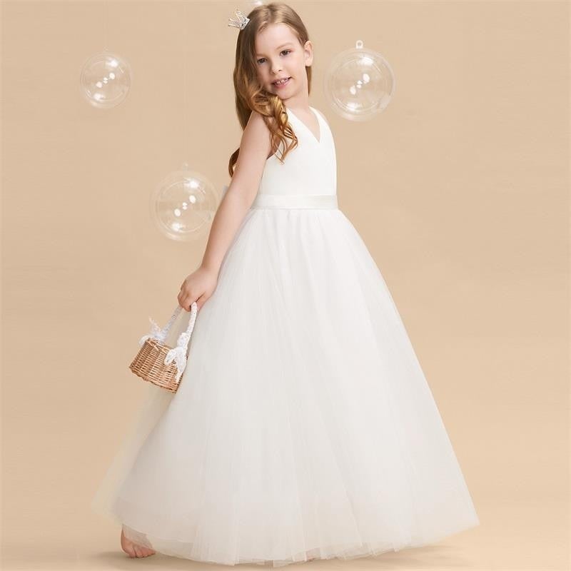 Masho Trend Loire Cross Model Tulle Detailed - Girls' Evening Dress - Long Skirt Girls' Dress - Image 4
