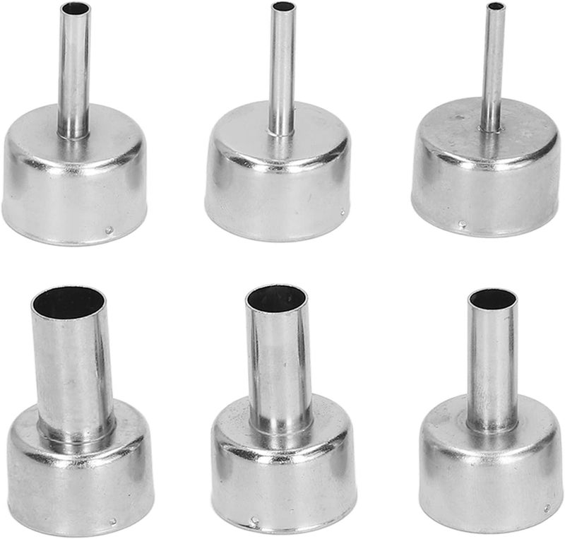 6Pcs Stainless Steel Hot Air Gun Nozzle Soldering Station Attachment for Welding Heat Gun Accessories - Image 1