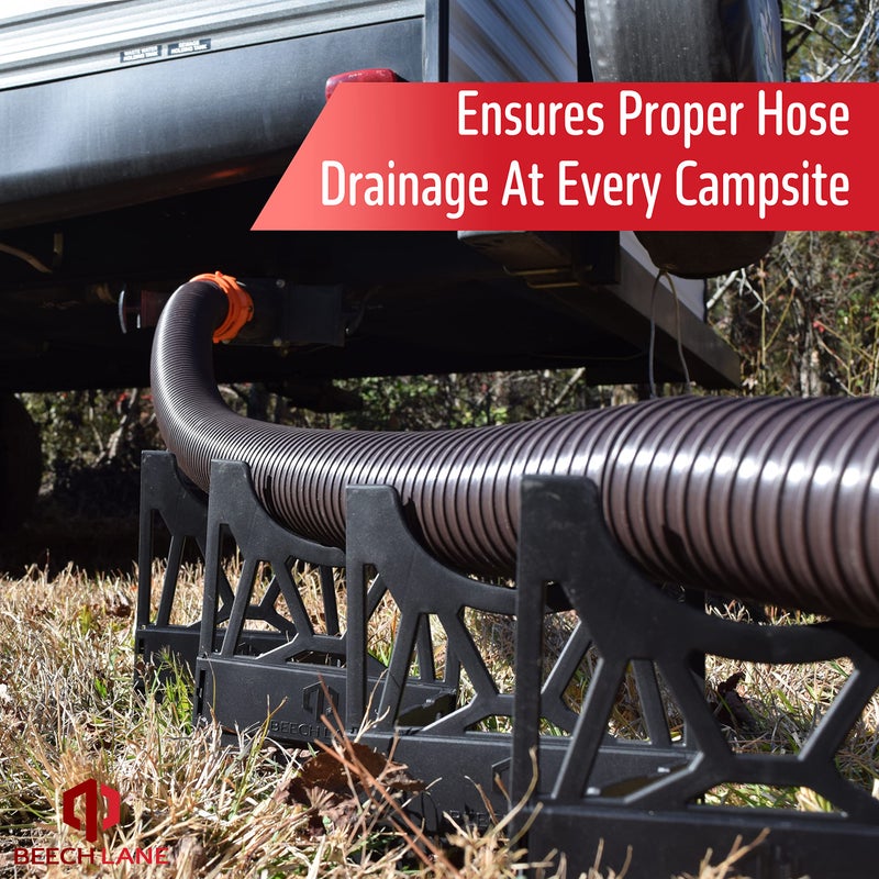 Beech Lane 20 Foot RV Sewer Hose Support with Clip On Accessory Feet for Extra Stability, Patented Nesting Design For Small Storage, Quick Setup and Collapse, Ensures Proper Drainage - Image 4