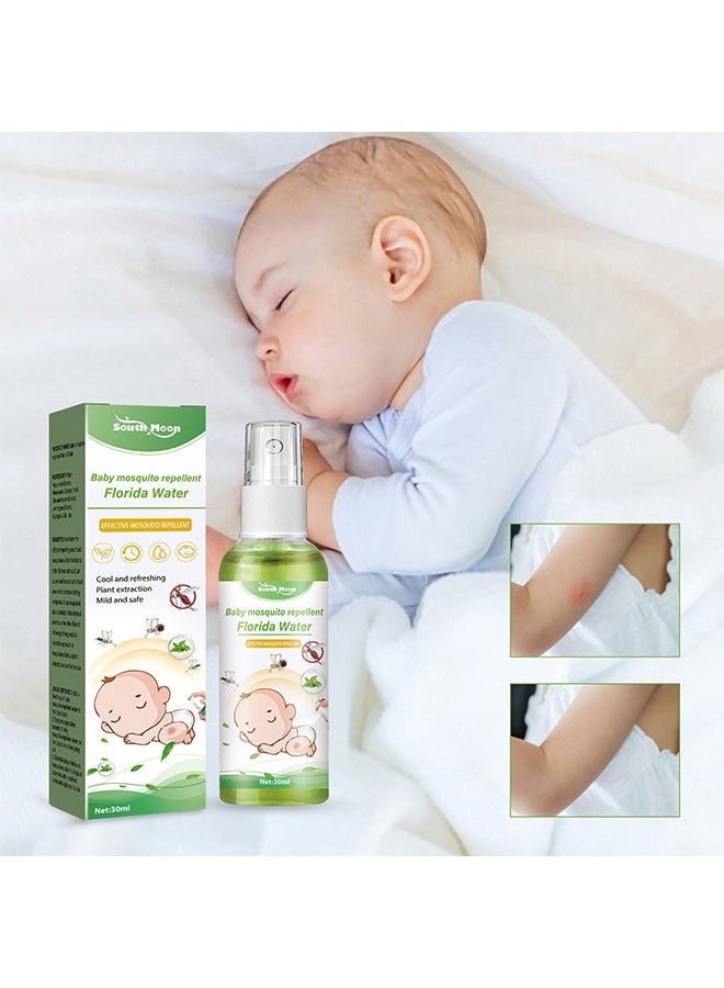 ساوث مون رش طارد للبعوض للأطفال يحمي من البعوض، رش طارد للبعوض من الشيح للاستخدام في المنزل وفي الهواء الطلق لمنع لدغات البعوض والحكة. - Image 2