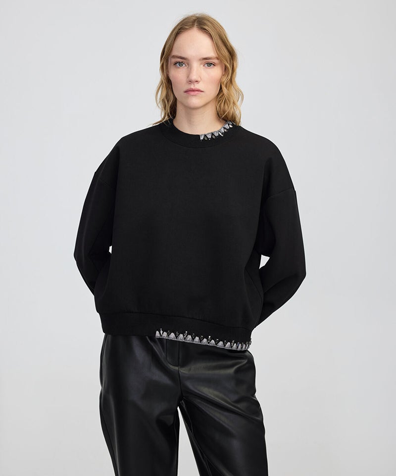 Ipekyol Rhinestone Sweatshirt - Image 1