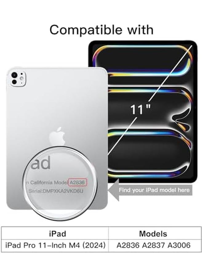جي تيك جراب شفاف لجهاز iPad Pro مقاس 11 بوصة M4 (2024) غطاء خلفي شفاف مقاوم للصدمات ومضاد للاصفرار مع ظهر صلب من مادة البولي كربونات ومصد TPU ناعم - Image 2