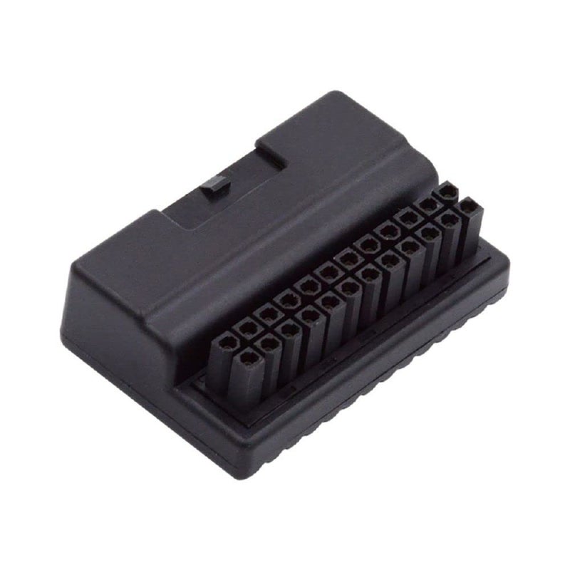 Cablecc Overmold 90 Degree ATX 24Pin Female to 24pin Male Power Adapter Mainboard Motherboard for Desktops PC Supply - Image 1