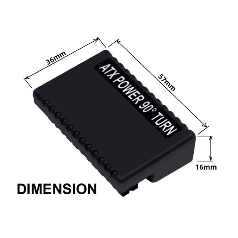 Cablecc Overmold 90 Degree ATX 24Pin Female to 24pin Male Power Adapter Mainboard Motherboard for Desktops PC Supply - Image 2