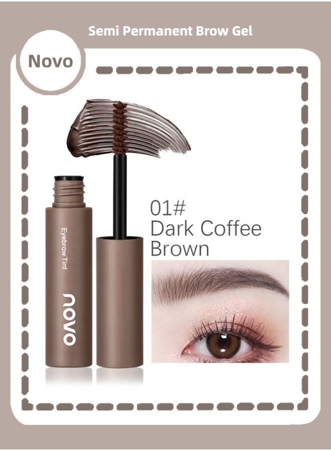 نوفو صبغة حاجب العين، نصف حاجب دائم، صبغة حاجب العين، طلاء حاجب الماء مقاومة لطخة طويلة الأمد أوشام حاجب العين، الصبغة الحاجب الفوري، موت الشعر للصالون المنزلي 4.8 غ - Image 1