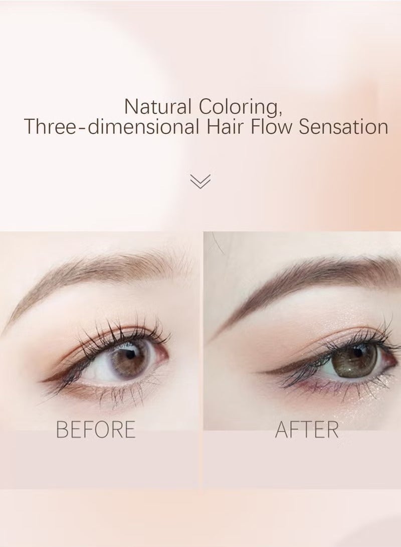 نوفو صبغة حاجب العين، نصف حاجب دائم، صبغة حاجب العين، طلاء حاجب الماء مقاومة لطخة طويلة الأمد أوشام حاجب العين، الصبغة الحاجب الفوري، موت الشعر للصالون المنزلي 4.8 غ - Image 4