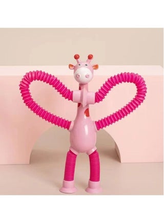 4-Piece Telescopic Suction Cup Giraffe Toy Cartoon Telescopic Pipe Giraffe with Suction Cup Luminous Stretch Tube - view 5