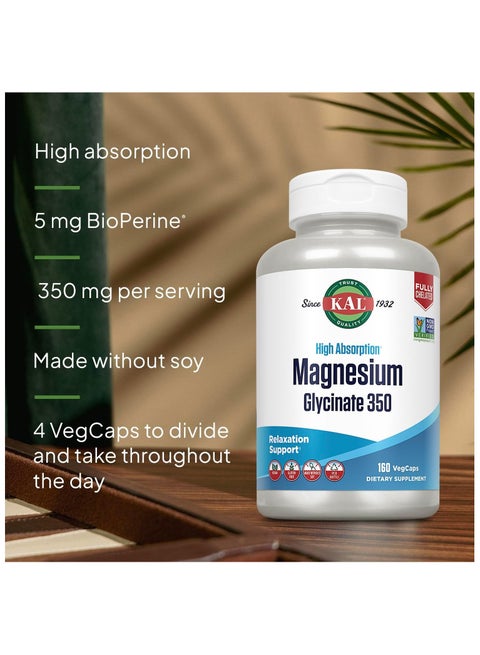 Jual KAL Magnesium Glycinate 400mg 180 Tabs Di Seller UMAYAH STORE - Foto 2
