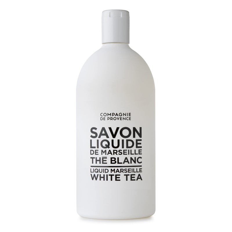 La Compagnie de Provence Compagnie de Provence Savon de Marseille Extra Pure Liquid Soap  White Tea  338 fl oz Plastic Bottle Refill
