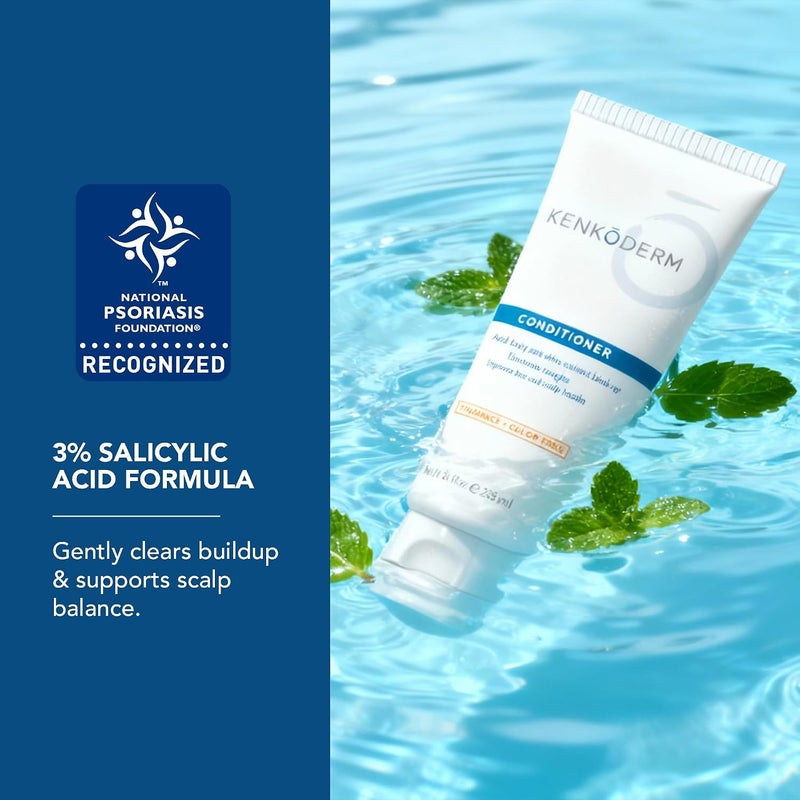 KENKODERM Conditioner for Sensitive Hair and Skin  8 oz  4 Tubes  Dermatologist Developed  Fragrance + Color Free - Image 3