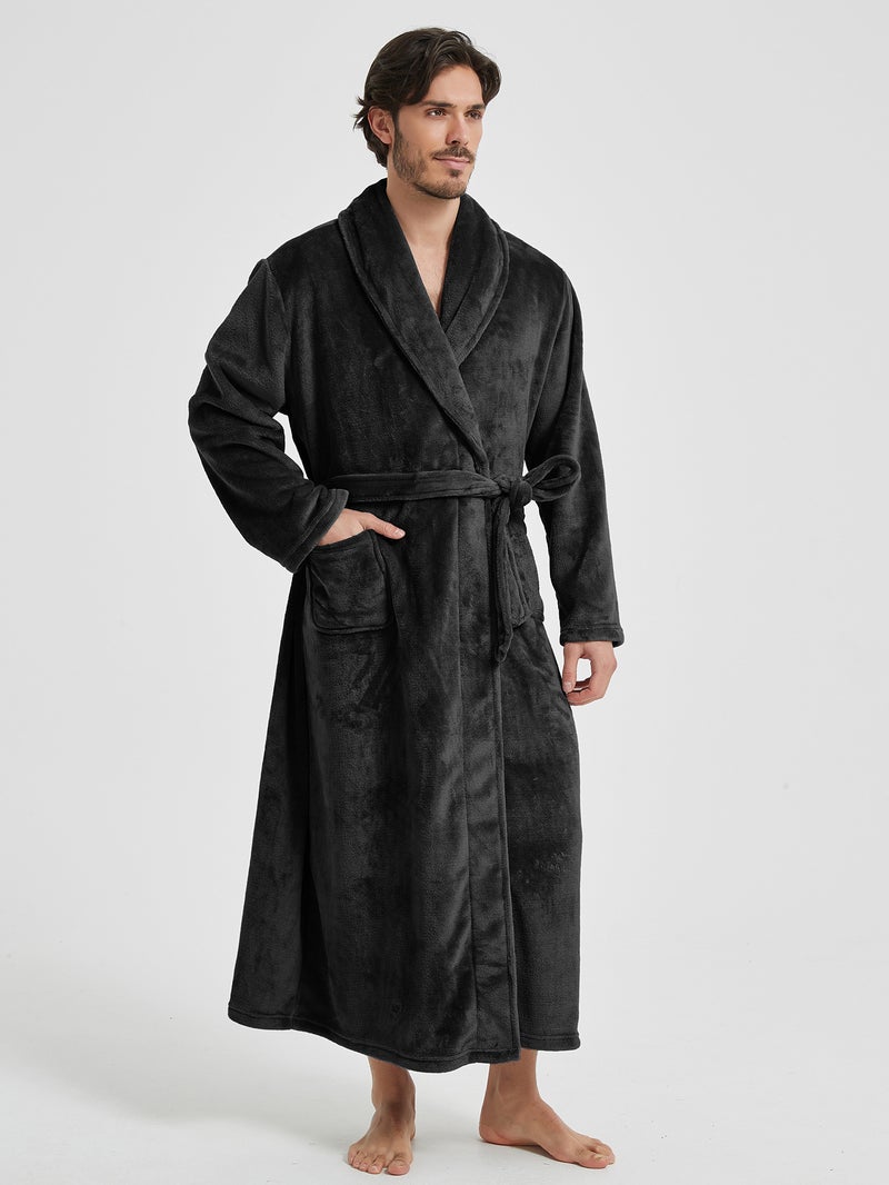 Couples' Flannel Bathrobe - European & American Style for Winter and Autumn