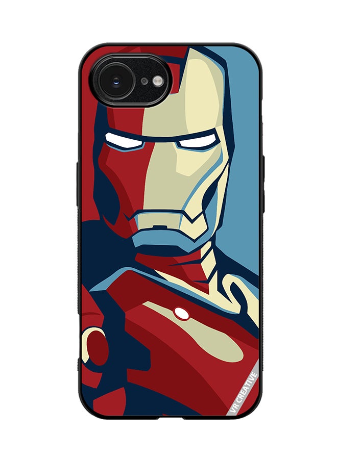 VR CREATIVE Protective Case Cover For Apple iPhone 16e Iron Man Red And Blue Design Multicolour