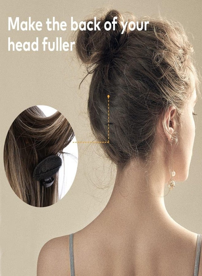 DazzleDiva 2Pcs Hair Puff Clips Volume Inserts, 2 Pcs Breathable Sponge Bump It Up Styling Tools for Women & Girls, Nonslip Hair Base Padding Combs for Elegant Updos & Bouffant, Invisible Hair Accessories, Black 2 Pieces - Image 5