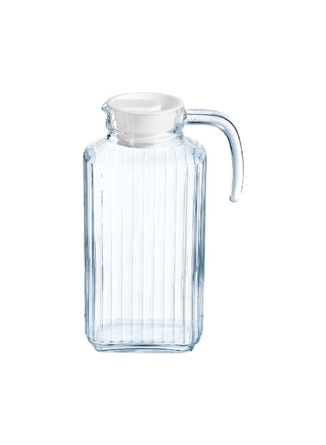 لومينارك أنيلد كوادرو إبريق زجاجي شفاف، صديق لغسالة الصحون، مع غطاء، سعة 1.7 لتر، V4069 - Image 2