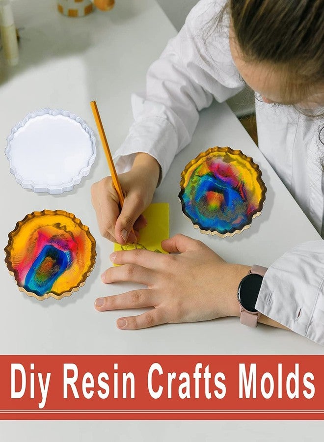 AmigozZ(Size 5.4inch/13cm) Resin Coaster Moulds,Silicone Moulds for Resin Casting,Silicone Agate Coaster Moulds for Making Resin Geode,Agate Slice Coasters,Cup Mats,Home Decoration-(1pc) - Image 5