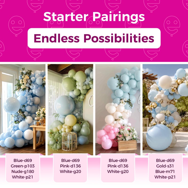 Bezente Pastel Blue Latex Party Balloons - 100 Pack 12 inch Round Helium Light Blue Bridal Blue Balloons for Wedding Bridal Shower Gender Reveal Birthday Party Decoration - Image 4