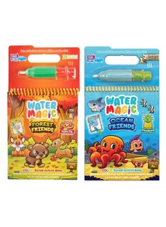 Scentco Water Magic Scented Reusable Water Reveal Activity Books No Mess All Fun (Forest Friends And Ocean Friends)  - Image 2