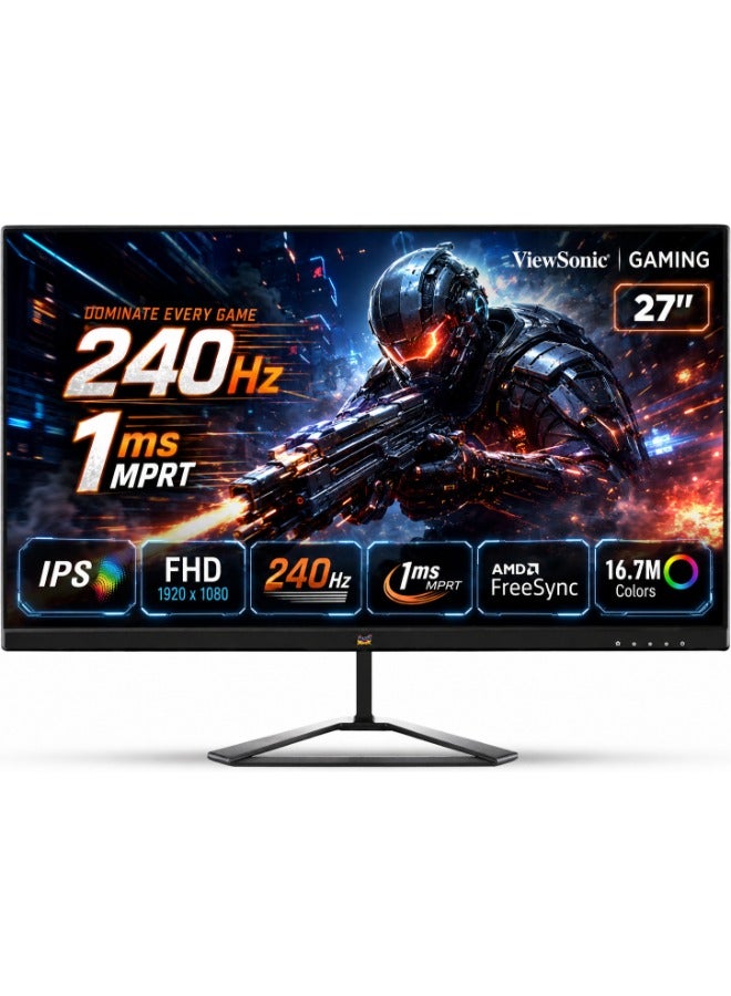 فيوسونيك VX2779A-HD-PRO شاشة ألعاب FHD مقاس 27 بوصة | معدل تحديث 240 هرتز | زمن استجابة 1 مللي ثانية - Image 1
