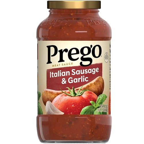 Prego Italian Sausage and Garlic Meat Sauce, 23.5 oz Jar - Image 1