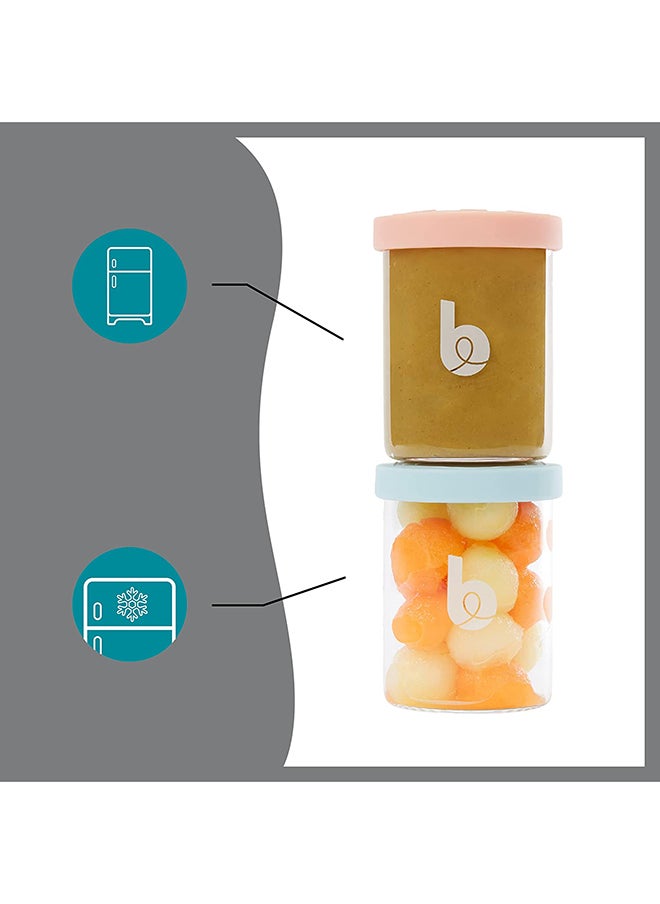 babymoov Set of 6 Isy Bowls 250 Ml + 3 X 120 Ml Superior Glass Baby Food Storage Containers, Small Glass Jars With Airtight Lids  - Image 4