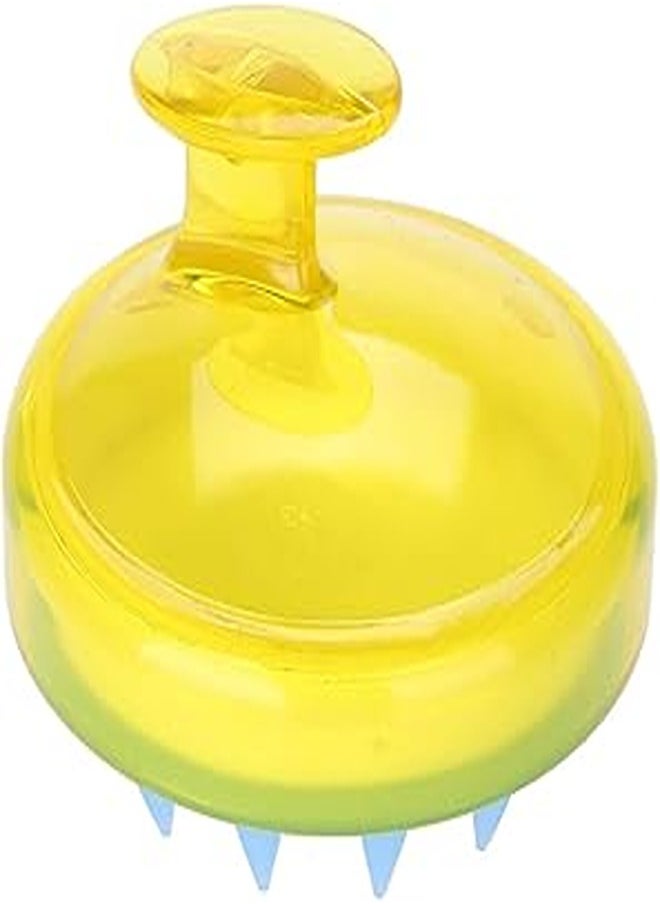 RBSD - Hair Scrubber, 5 Colors Scalp Brush, Silicone and ABS Scalp Scrubber for Shower Bathing Massager(yellow) - Image 1